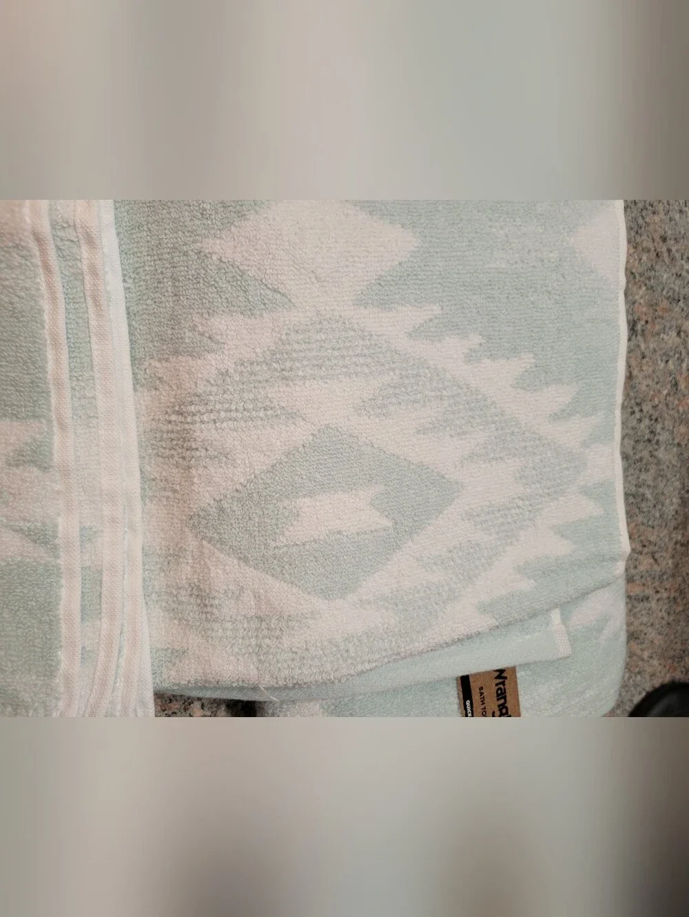 NEW Wrangler Canyon Ranch Blue Mint & White 1 Set Of 2 Hand Towels 2 Bath‎ Towel